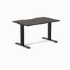 Desky Fixed Height Scalloped Melamine Office Desk Matte Black Frame 120cm