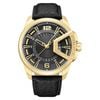 Police Underlined Leather Band Black Dial Men's Watch (pewjb0005604)