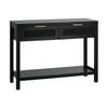 Oikiture Console Table 2 Drawers Entry Table Hallway Display Shelf Black