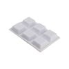Surface Gard 19 x19mm Clear Square Rubber Bumper - 6 Pieces