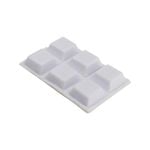 Surface Gard 19 x19mm Clear Square Rubber Bumper - 6 Pieces