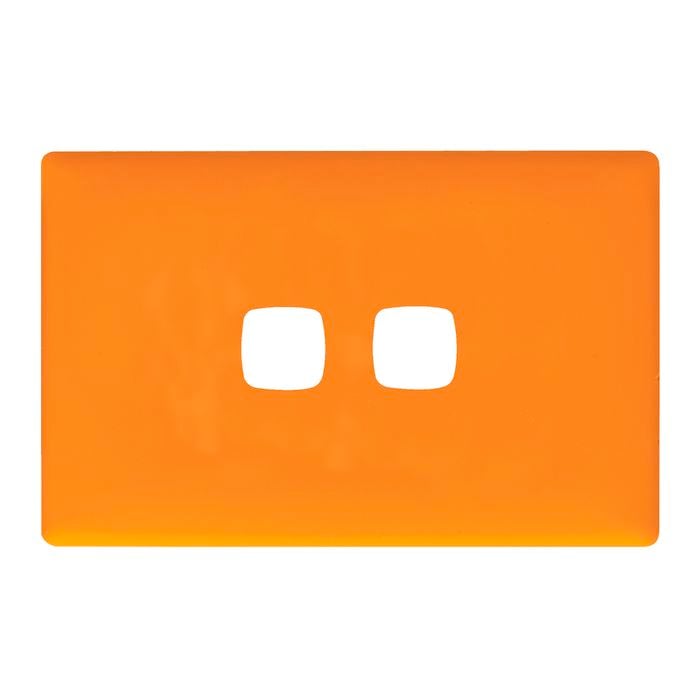 HPM LINEA 2 Gang Coverplate - Orange Crush