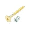 Hafele M6x60mm Brass Joint Connector Bolt with Insert - 8 Pack