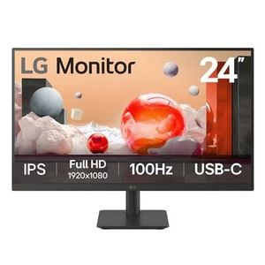 LG 24' Ips Full Hd Monitor, 1920x1080, 3-side Borderless Design, 100 hz, Usb‑c (65w Pd)