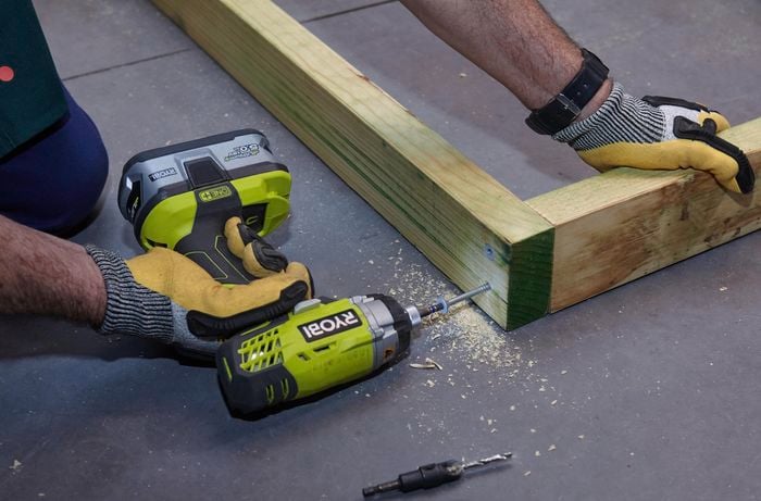DIY Step Image - How to build a D.I.Y. timber garden arbour . Blob storage upload.
