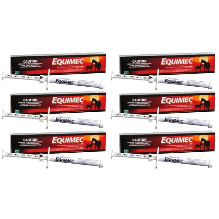 6 X Equimec Broadspectrum Wormer Parasite Control Horse Summer Sore 6.42g