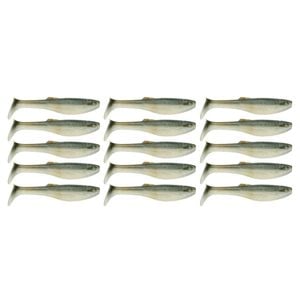 3x 5PK 4In Rapala Crush City Heavy Hitter Plastic Paddle Tail Lures - Glow Shad