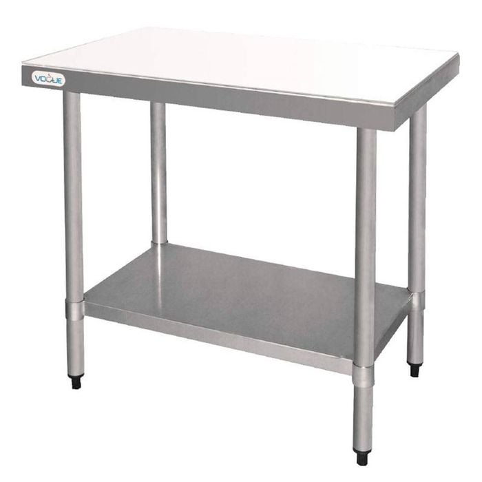Vogue Chopping Board Table Stainless Steel 900mm Commercial Kitchen Prep Station Work Bench