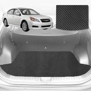 6D Diamond Car Boot Mat for Subaru Liberty 5GEN2009-2014-Sedan-Cargo Mat-Black-Outback GT