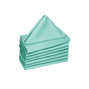 Hoydu Set of 8 Cotton OR Poly Cotton Napkins Light Turquoise 40 x 40 cm