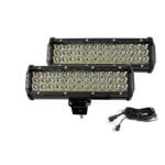 Elinz 2x 10" LED Work Driving Light Bar Philips 3 Rows Spot Offroad 12V 24V Truck 4WD