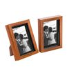 Nicola Spring Acrylic 3d Box Photo Frames With 4" X 6" Mounts - 5" X 7"  - Dark Wood - Pack Of 2