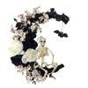 Lifebay Gothic Halloween Wreath Skull Bats