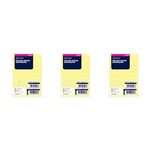 3x 20pc Filofax 12cm Pocket Refill Ruled Notepaper Office Stationery Memo Yellow