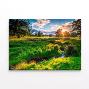 River Aln under Golden Light  Print 100% Australian Made 75 x 50cm  (Stretched)