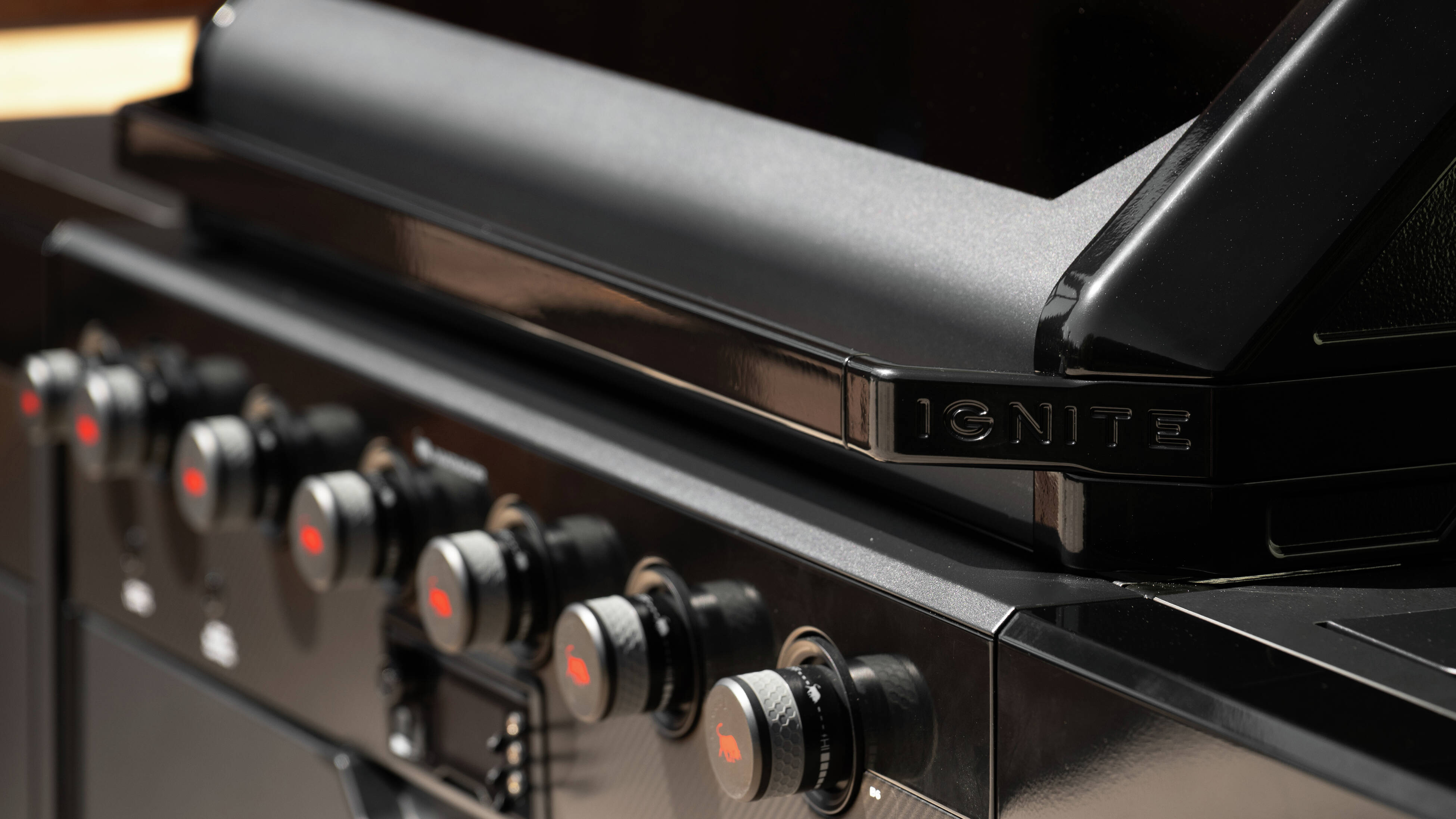 Close up view of  Matador ignite outdoor kitchen BBQ