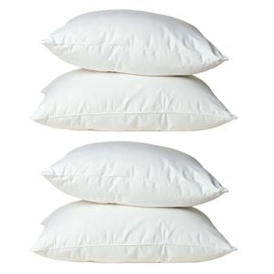 2x 2pc Royal Comfort Goose Cotton Bedding Pillow 1000GSM 50x75cm - White