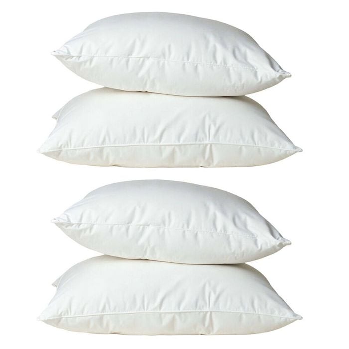 2x 2pc Royal Comfort Goose Cotton Bedding Pillow 1000GSM 50x75cm - White