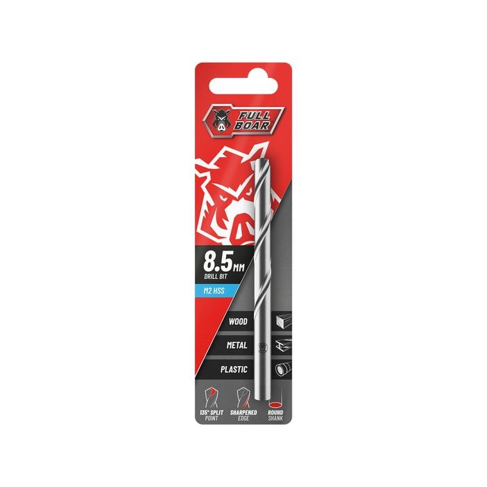 Full Boar 8.5mm M2 HSS Drill Bit