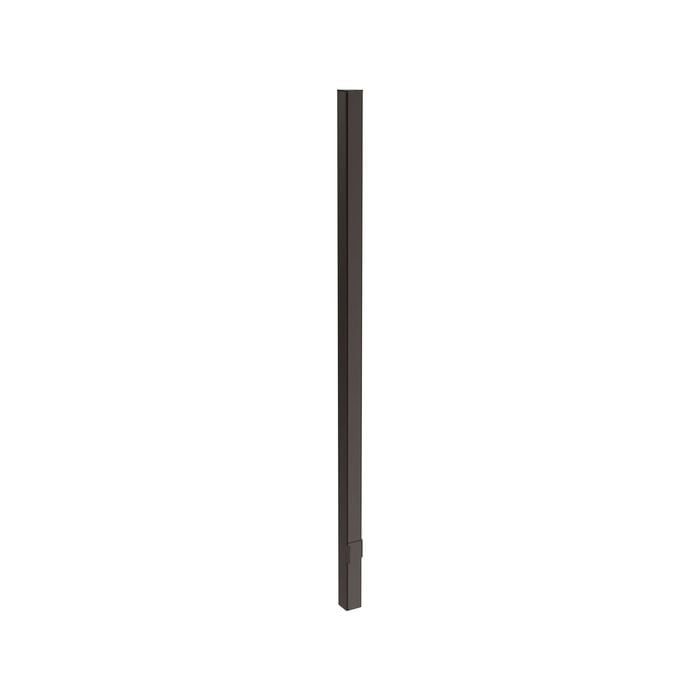 ProtectorAl 50 x 50 x 1400mm Black Aluminium Garden In-Ground Fence Post With Cap