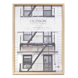 Unigift Hudson Round Wooden Profile Picture Photo Frame A2 Natural