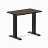 Desky Fixed Height Mini Dark Bamboo Desk 800x500mm Matte Black Frame