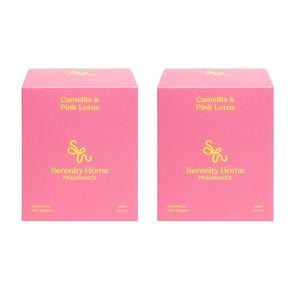 2PK Serenity Camilla and Pink Lotus Scent Home Fragrance Candle Jar 300g