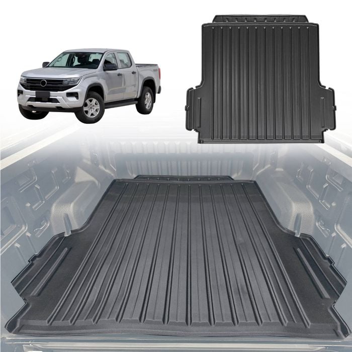 AUSGO 3D TPE Ute Mat for Volkswagen Amarok NF Dual Cab 2023-Onwards Fitted with Factory Plastic Tub Liner Tray Mat