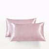 CleverPolly Satin Pillowcases - Pink, 48cm x 73cm (Twin Pack)
