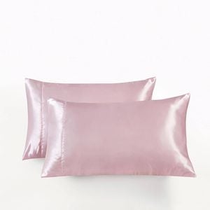 CleverPolly Satin Pillowcases - Pink, 48cm x 73cm (Twin Pack)