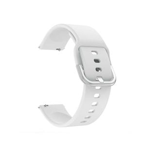 Silicone Sports Watch Band Strap - For Samsung Galaxy Watch Garmin Venu Huawei Universal 20mm (White)