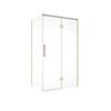 Rick McLean's 1170 x 870mm Brushed Brass Euro Frameless Hinged Shower Screen