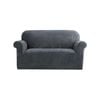Artiss 2 Seater Sofa Cover Couch Cover Velvet Grey