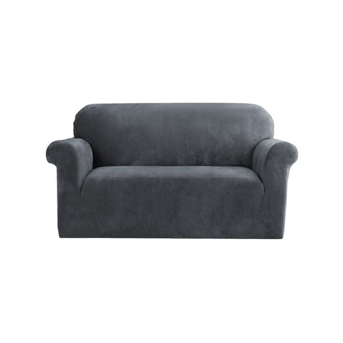 Artiss 2 Seater Sofa Cover Couch Cover Velvet Grey