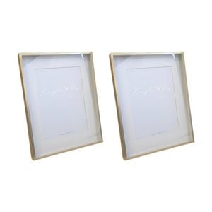 2PK SS Collective Matte Gold Finish Luxurious Rectangle Photo Frame 5x7
