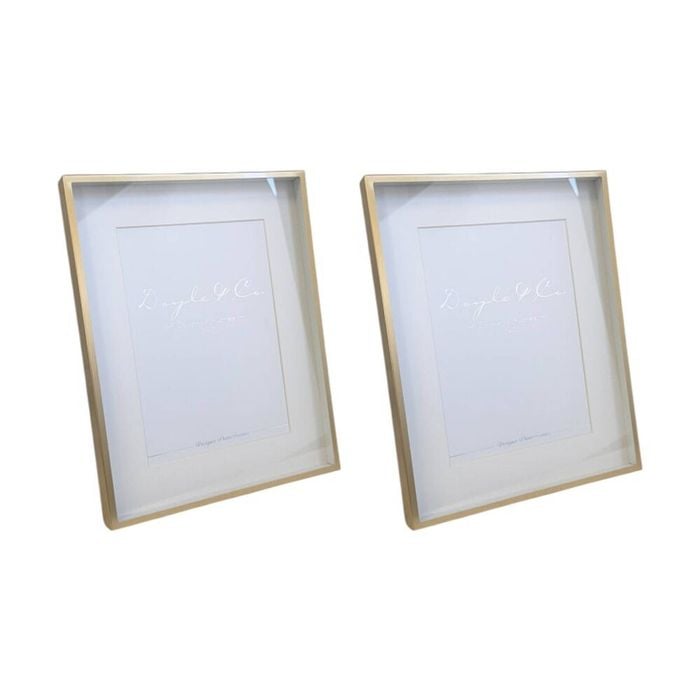 2PK SS Collective Matte Gold Finish Luxurious Rectangle Photo Frame 5x7