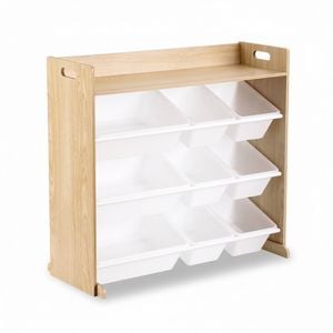 Keezi Kids Toy Box 9 Bins Bookshelf Organiser