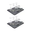 2x Madesmart Small Drying Mat Grey Kitchen Table Serveware Accessories 46x38cm