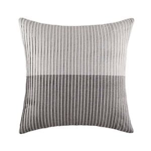 Kas Australia Pleated Euro Throw Pillowcase 65x65cm - Grey