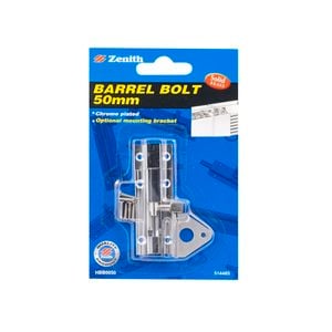 Zenith Barrel Bolt 50mm Chrome Plated