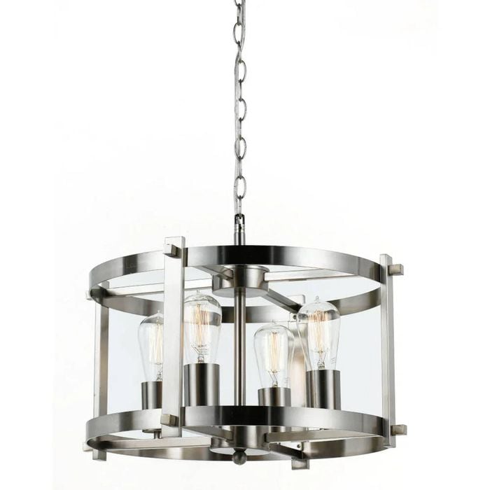 Telbix Finley Modern Pendant Hanging Lamp Light Metal Nickel
