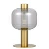 Telbix Parola Contemporary Table Desk Lamp Light Metal Glass Gold Smoke