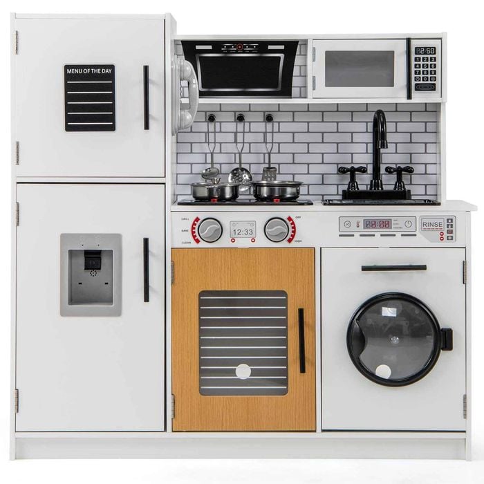 Costway Kids Kitchen Playset Chef Pretend Play Toy Kitchen
