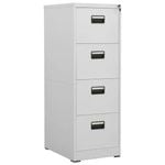vidaXL Filing Cabinet Light Grey 46x62x133 cm