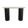 Terri 130cm Marble Console Table Black White