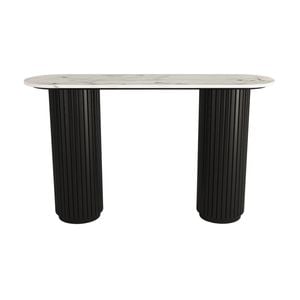 Terri 130cm Marble Console Table Black White