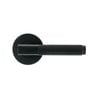 Ikonic Black Matte Knurled Passage Lever Set