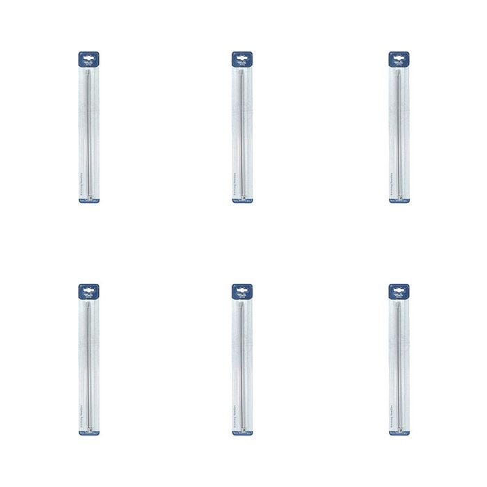 6pk Malli Aluminium/plastic Knitting Needles Yarn Crafting Tool 5mmx35cm Grey
