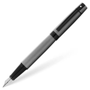 Sheaffer 300 Fountain Pen w/ Black Trim (Matte Grey) (Fine)