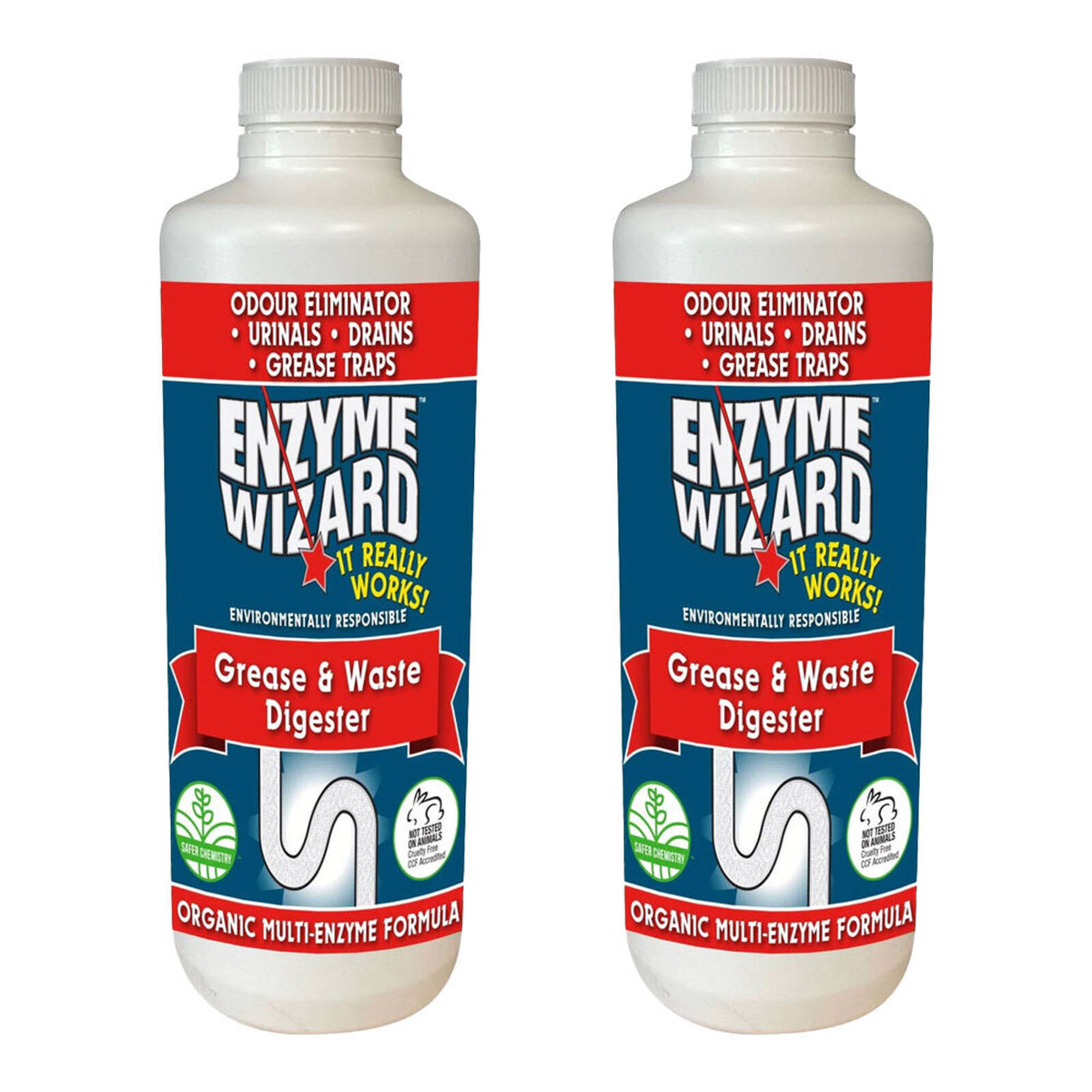 2PK Enzyme Wizard Grease and Waste Digestor Pipe Cleaner 1L - Bunnings ...
